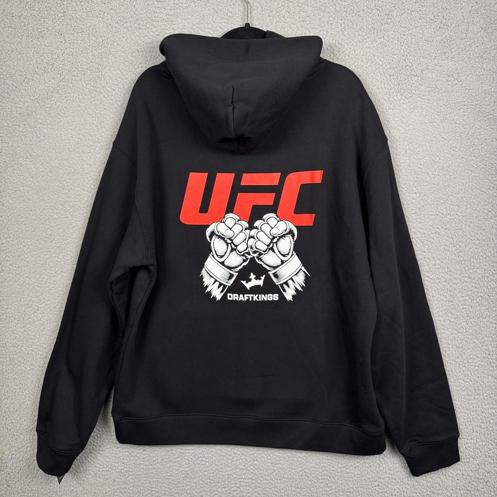 UFC‎ Hoodie Mens XL Black Draftkings MMA Gloves Mixed Martial Arts Gym Fitness